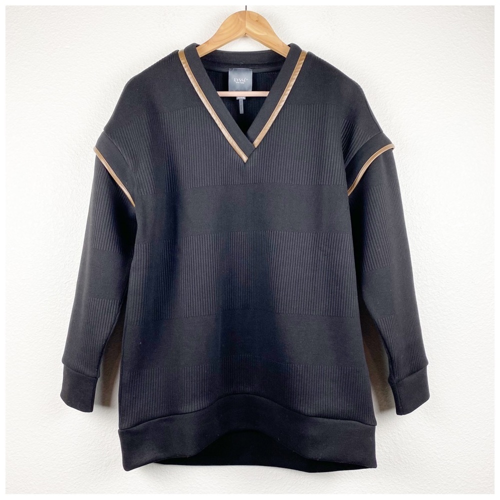 Lysse Quilted Convertible Sweatshirt In Black Size Small - Picture 3 of 13